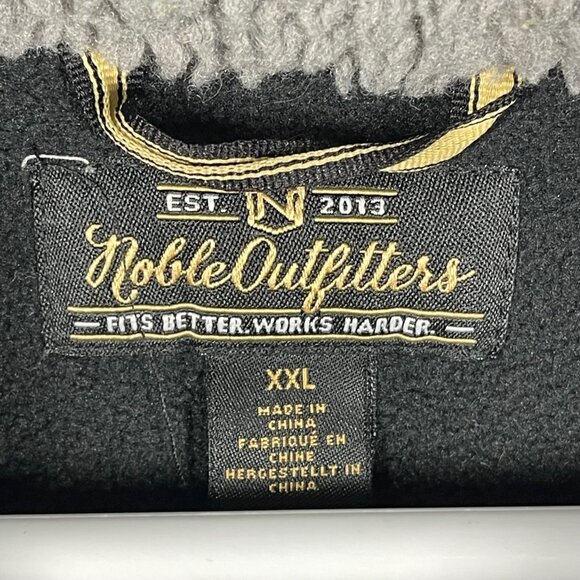 Noble Outfitters Mens XXL Plaid Fleece-Lined Jacket Black & White Boxy - Picture 2 of 8